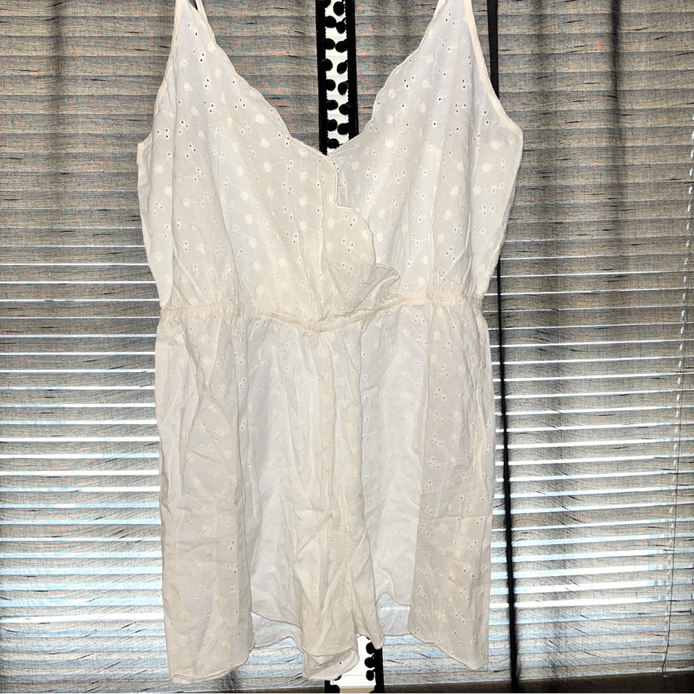 White Eyelet Romper XL